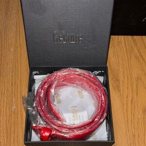 Gelante Red Leather Belt M 36 NIB